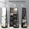 Freestanding Jewelry Armoire with Mirror Lockable LED Lights Swivel Base